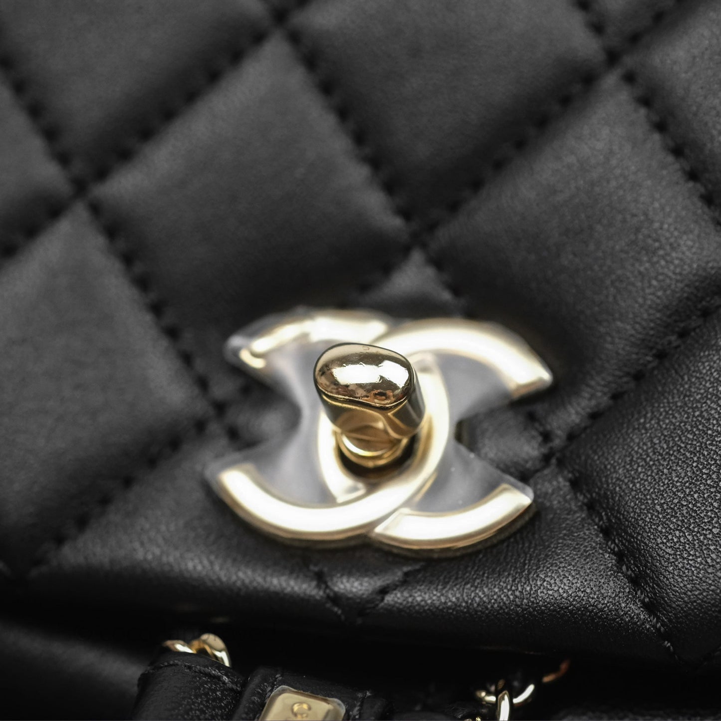 Chanel Small Duma Drawstring Backpack Black Lambskin Gold Hardware