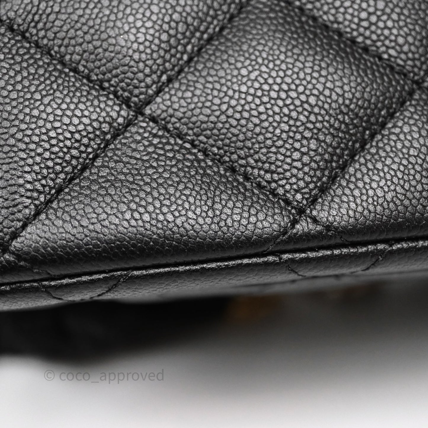 Chanel Mini Flap Bag Heart Adjustable Chain Black Caviar Aged Gold Hardware