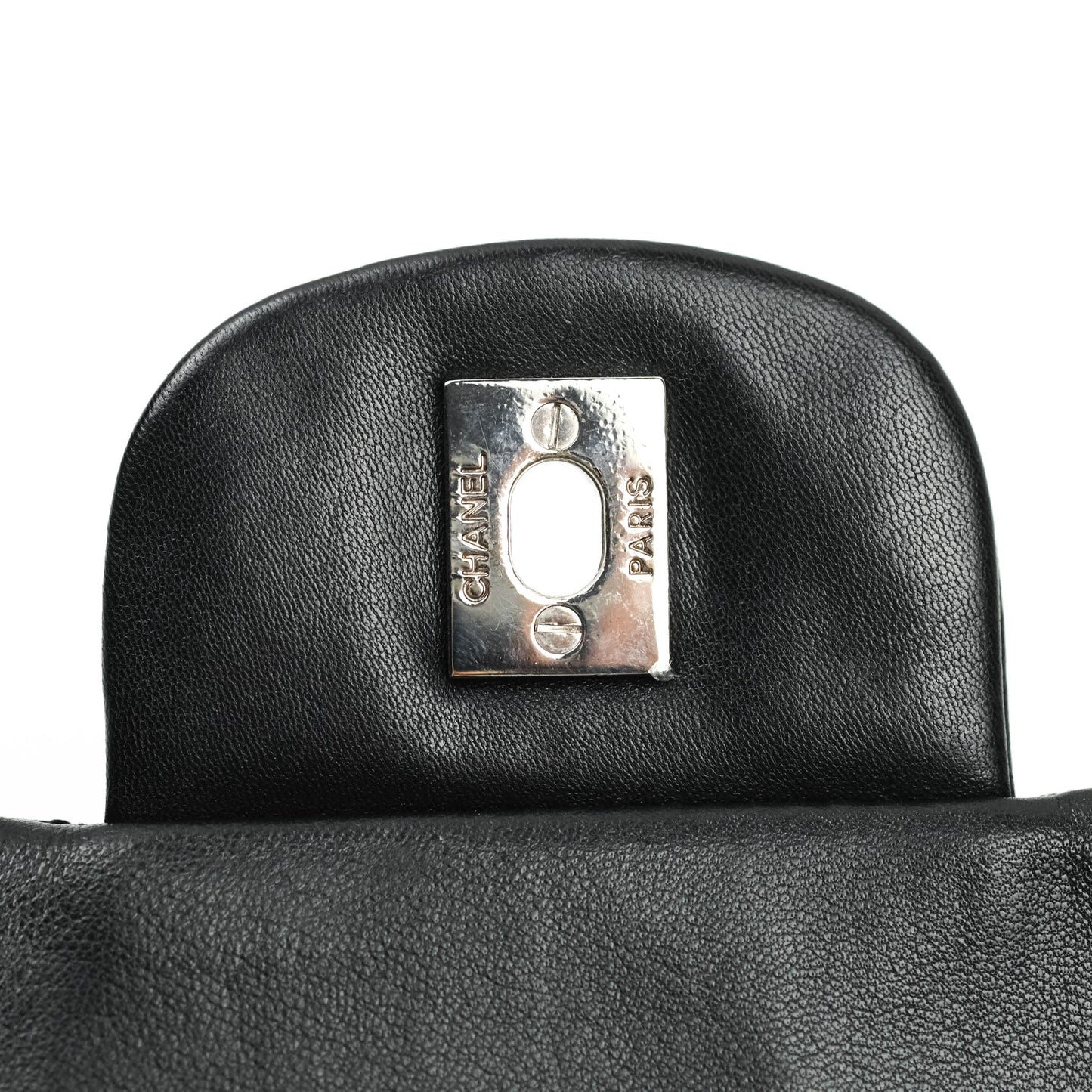 Chanel Jumbo Single Flap Black Lambskin Silver Hardware⁣⁣