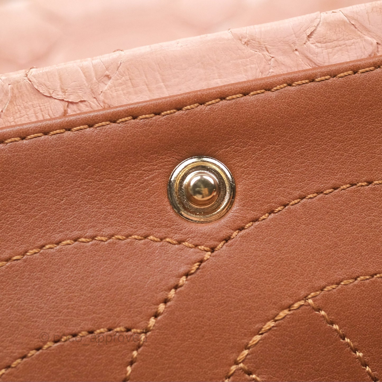 Chanel Jumbo Double Flap Python Pink Gold Hardware