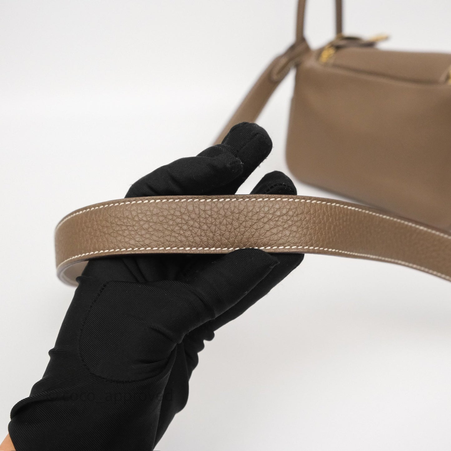 Hermès Mini Lindy 20 Etoupe 18 Clemence Gold Hardware