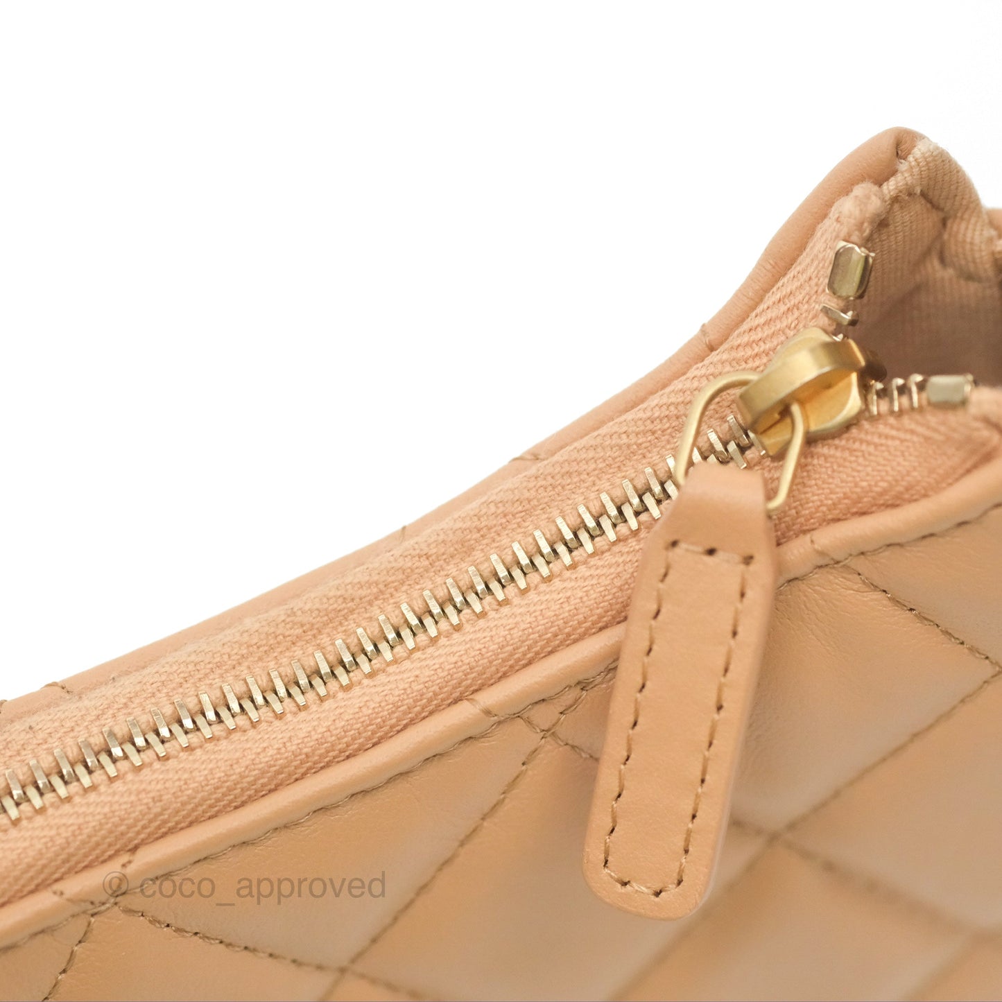 Chanel Small Hobo Bag Beige Aged Calfskin Aged Gold Hardware 23K