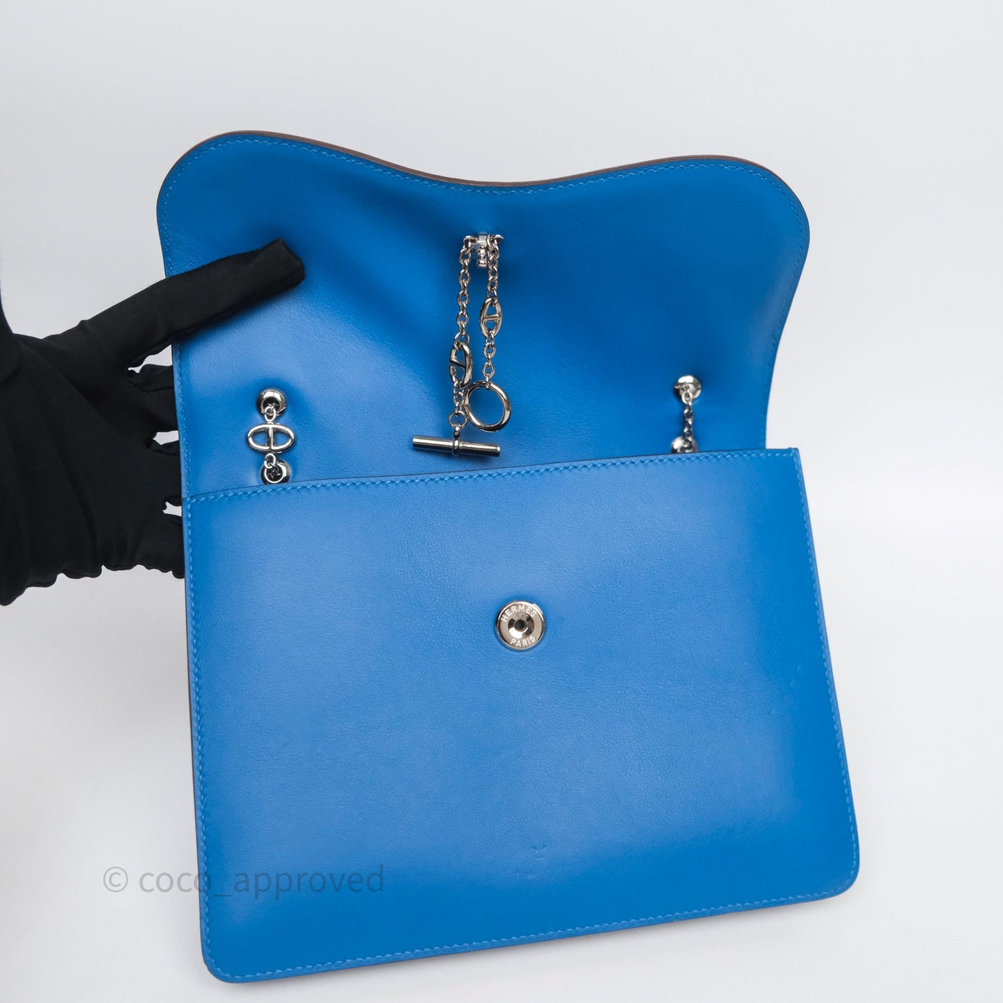 Hermès Catenina Bleu de Galice S7 Swift Palladium Hardware