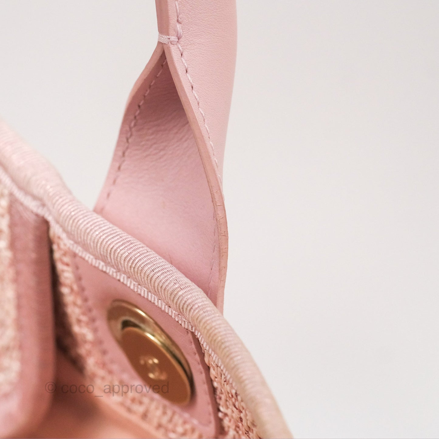 Chanel Large Deauville Tote Pink Woven Tweed Gold Hardware