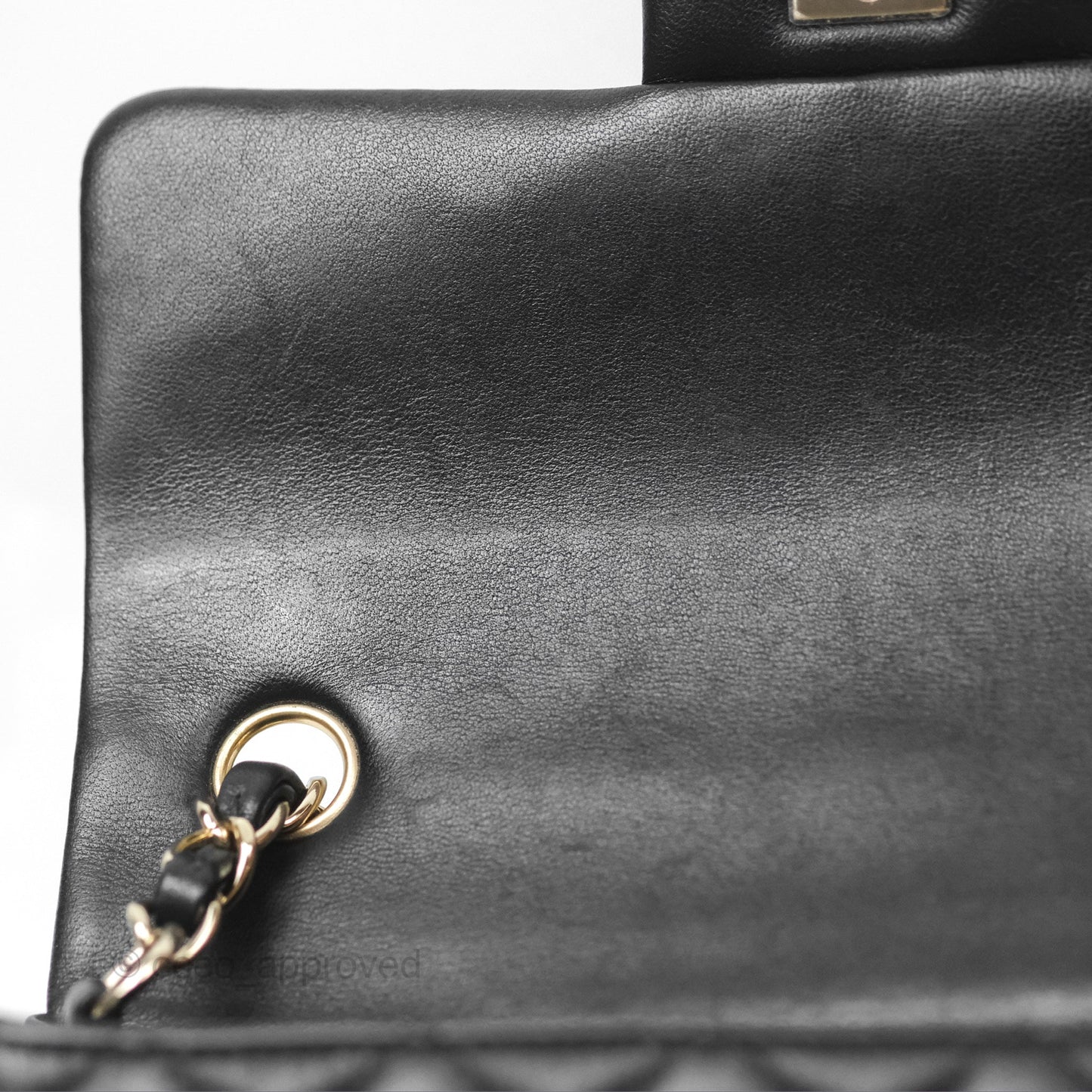 Chanel Mini Rectangular Quilted Black Lambskin Gold Hardware