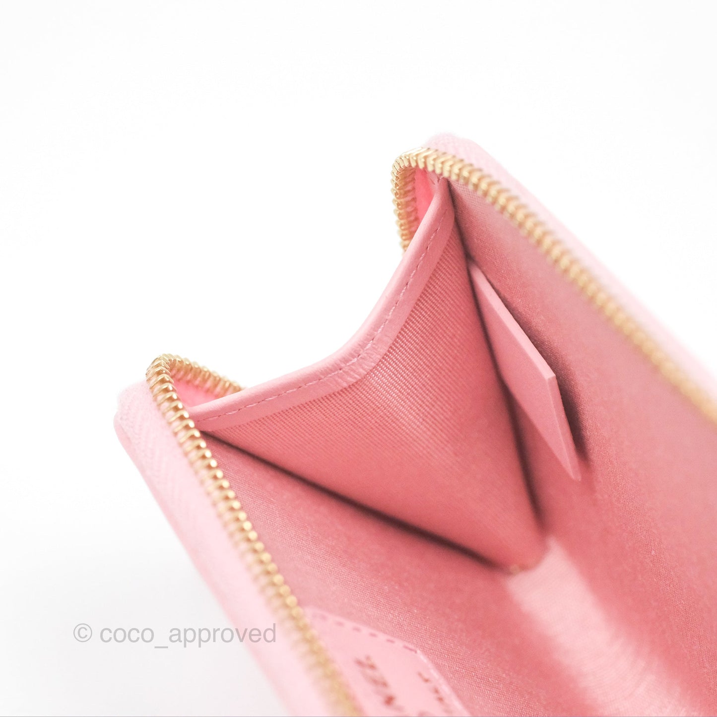 Chanel Key Holder Case Pink Camellia Embossed Lambskin Gold Hardware