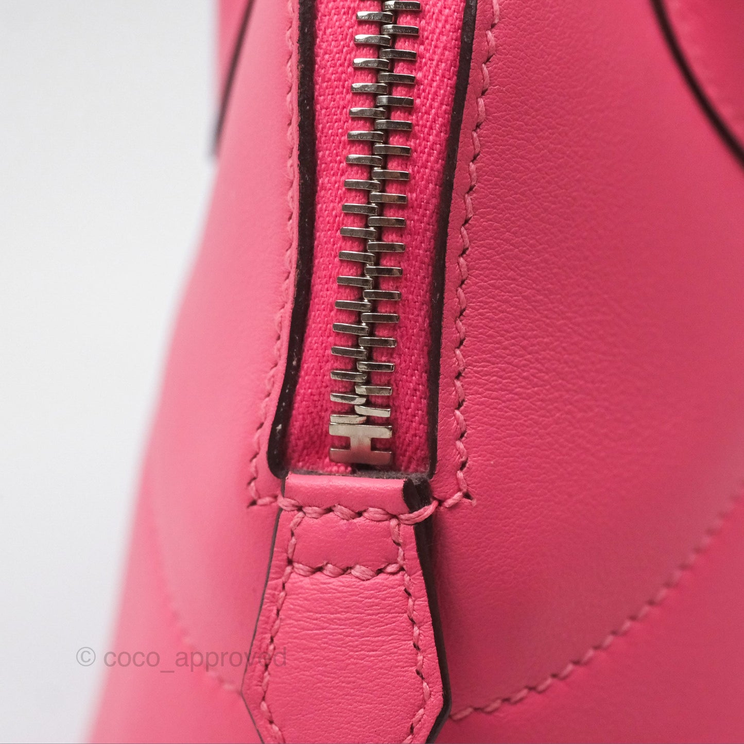 Hermès Bolide 27 Rose Azalée 8W Swift Palladium Hardware