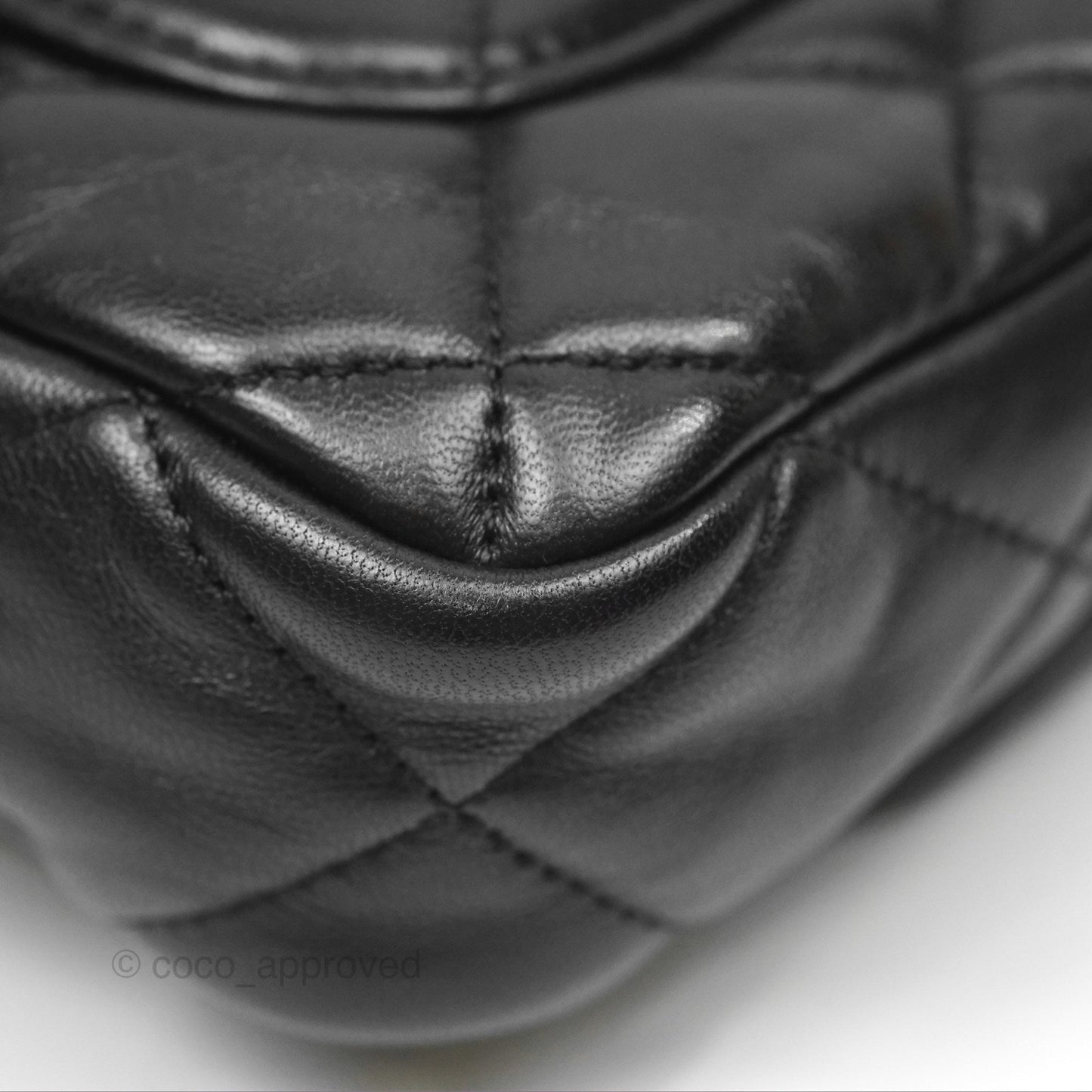 Chanel Small Funky Town Black Lambskin Aged Gold Hardware