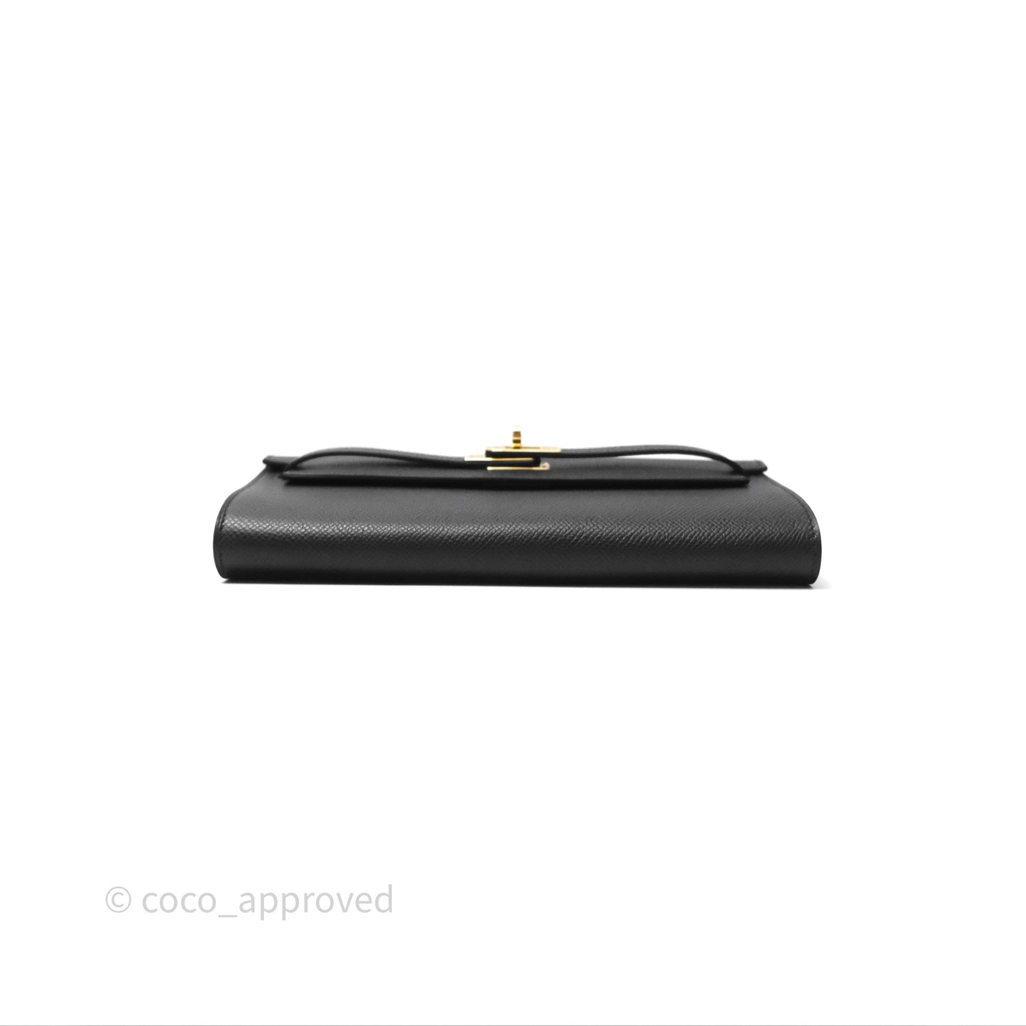 Hermès Kelly To Go Wallet Noir 89 Black Epsom Gold Hardware