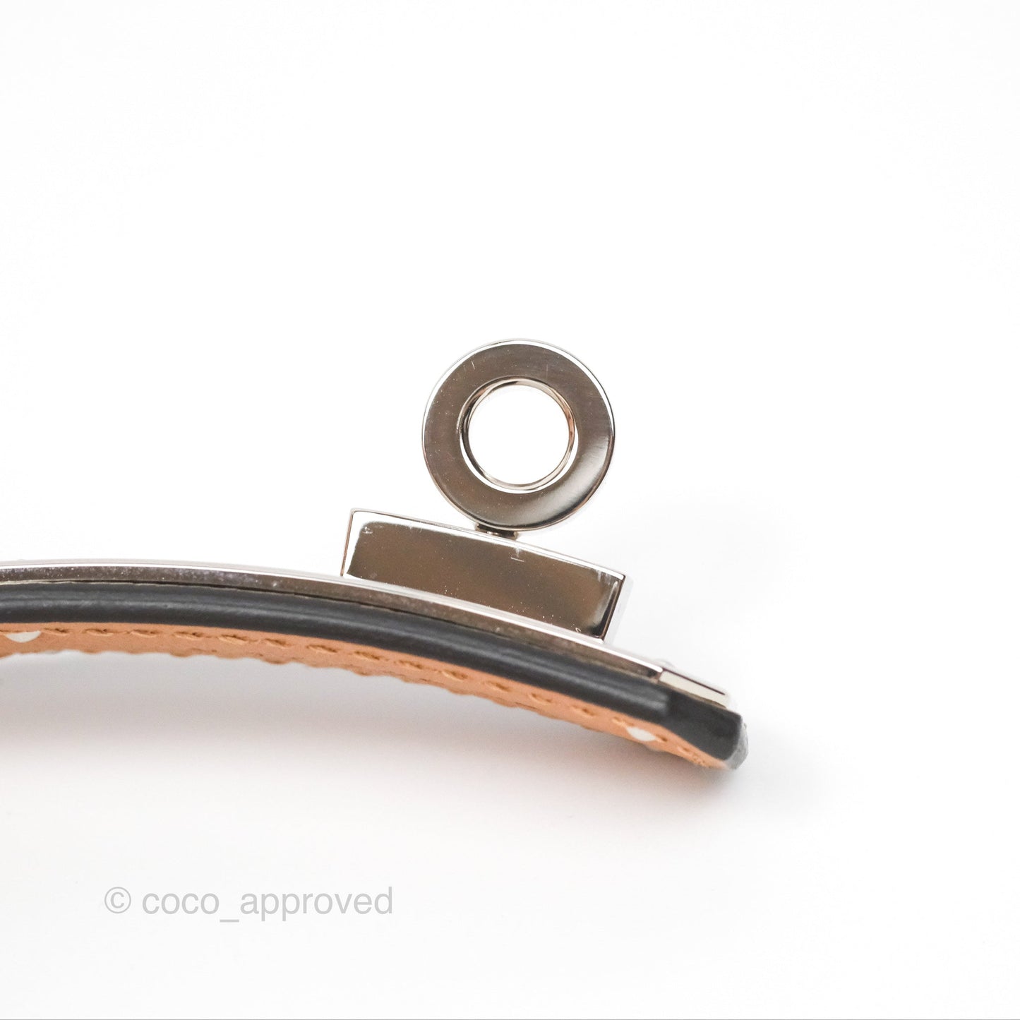 Hermès Kelly Buckle Belt Etoupe 18 Epsom Palladium Hardware
