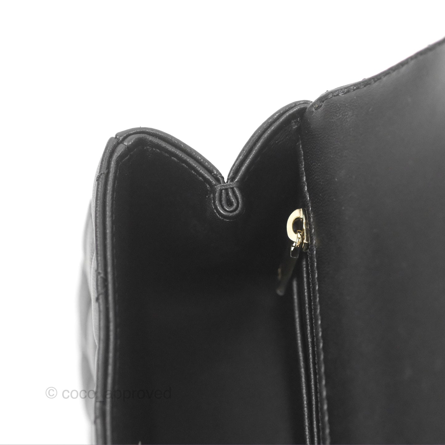 Chanel Mini Rectangle Flap with Crystals Top Handle Black Lambskin 23A