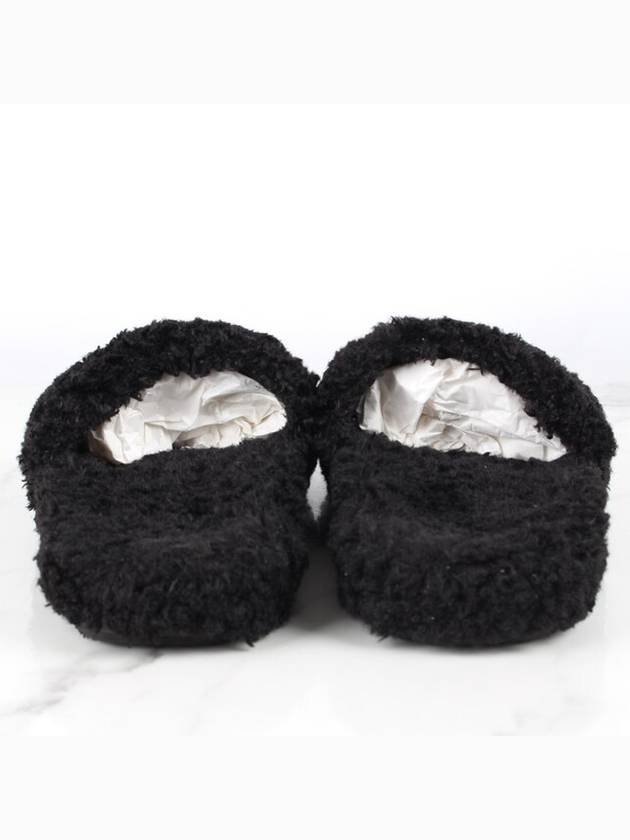 Luxury Balenciaga Wave logo furry slide 40 255 260