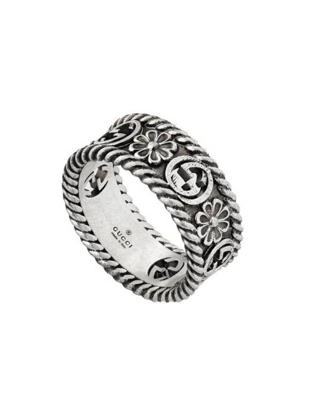 Luxury Gucci Trending 2025 Interlocking G Ring Silver YBC577263001