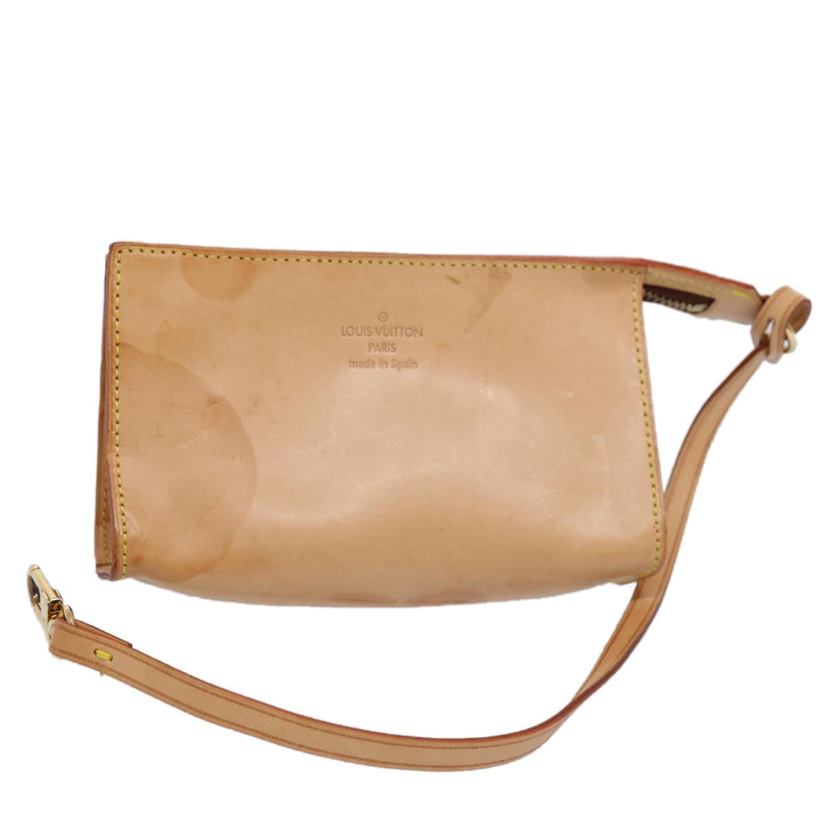 LOUIS VUITTON Nomad Cabas Ambre PM Pouch Leather Beige M92502 LV 63009