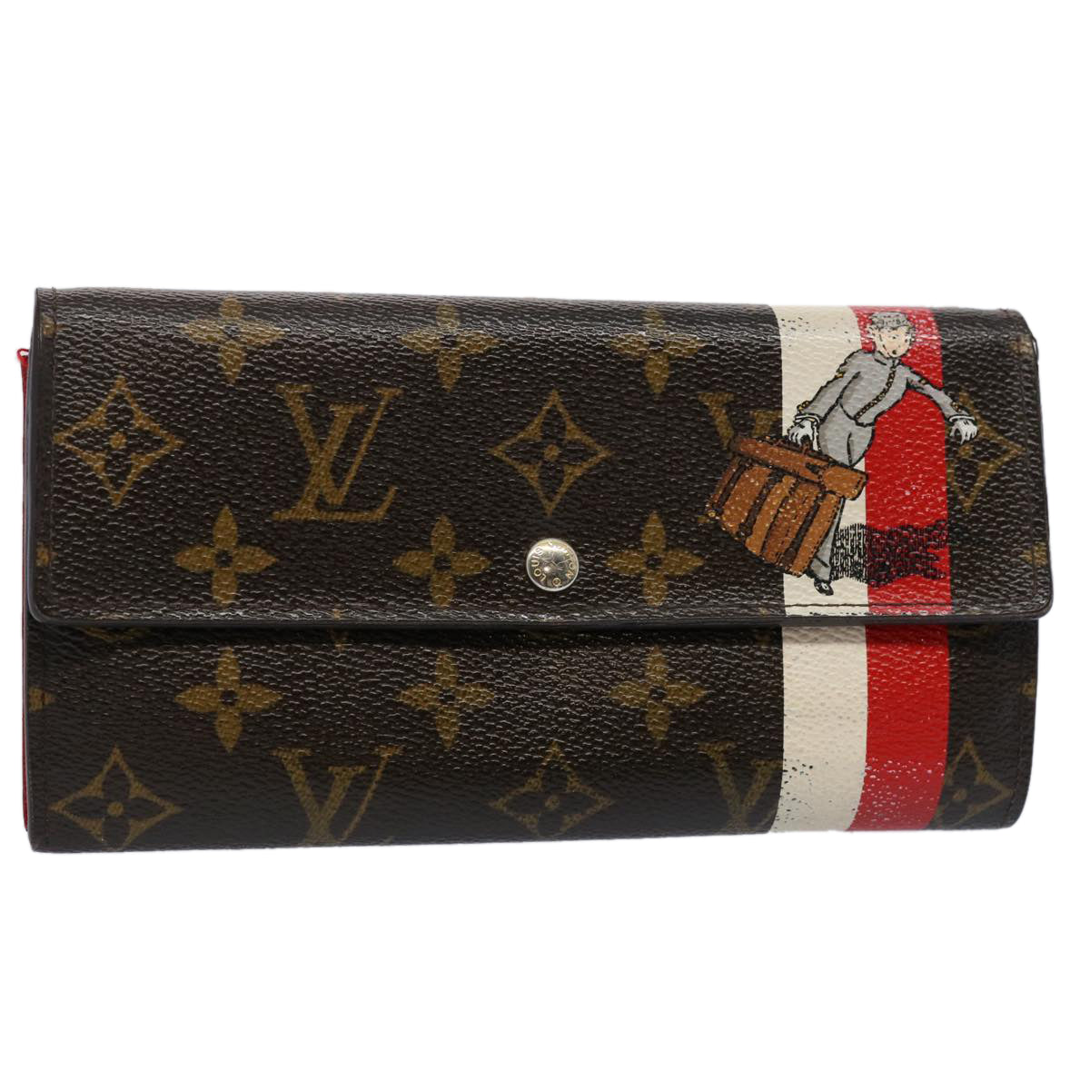 LOUIS VUITTON Monogram Groom Bellboy Portefeiulle Sarah Wallet M60034 63012