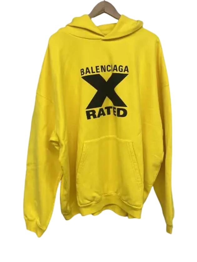 Luxury Balenciaga Logo Print Hoodie Yellow