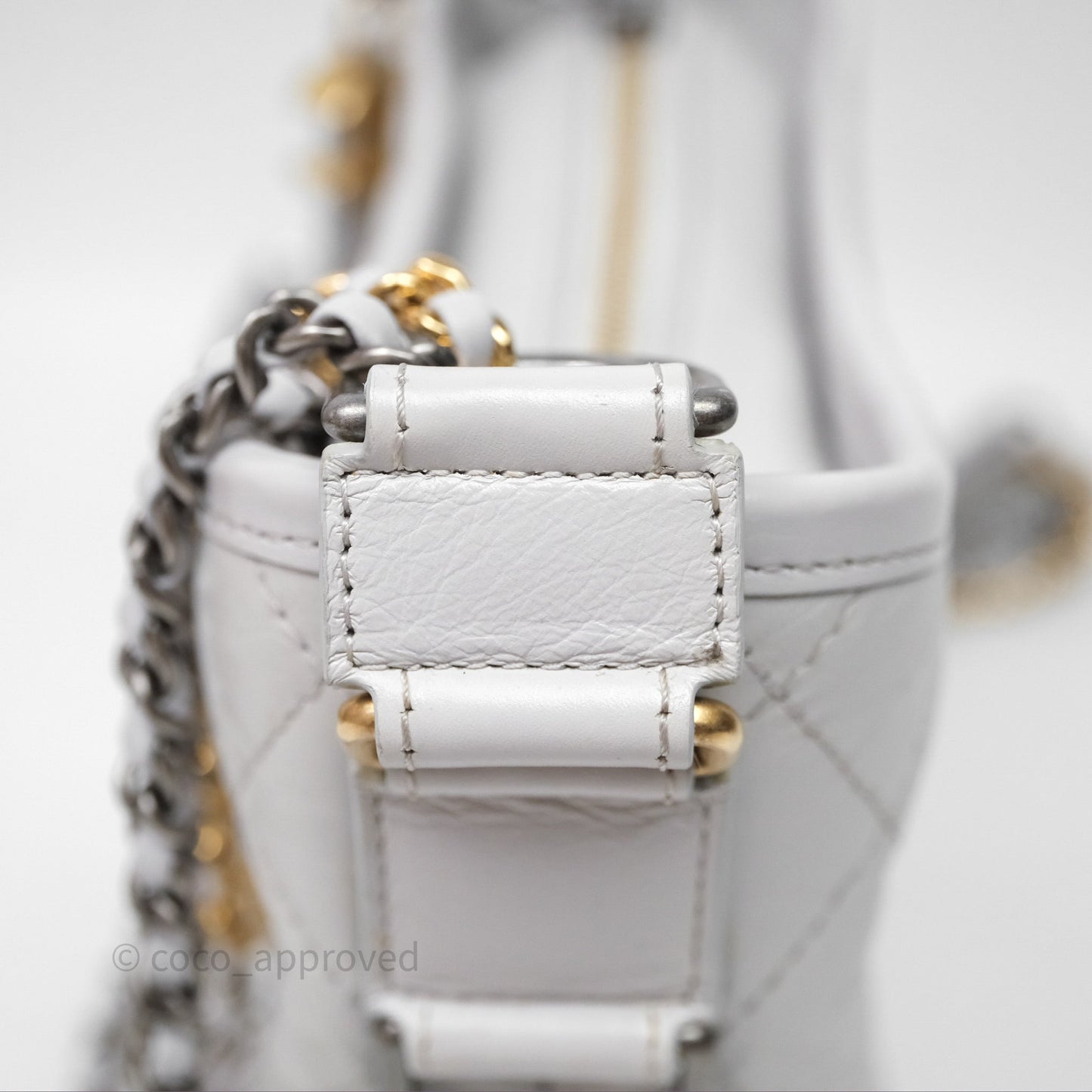 Chanel Small Gabrielle Hobo Quilted Grey Aged Calfskin