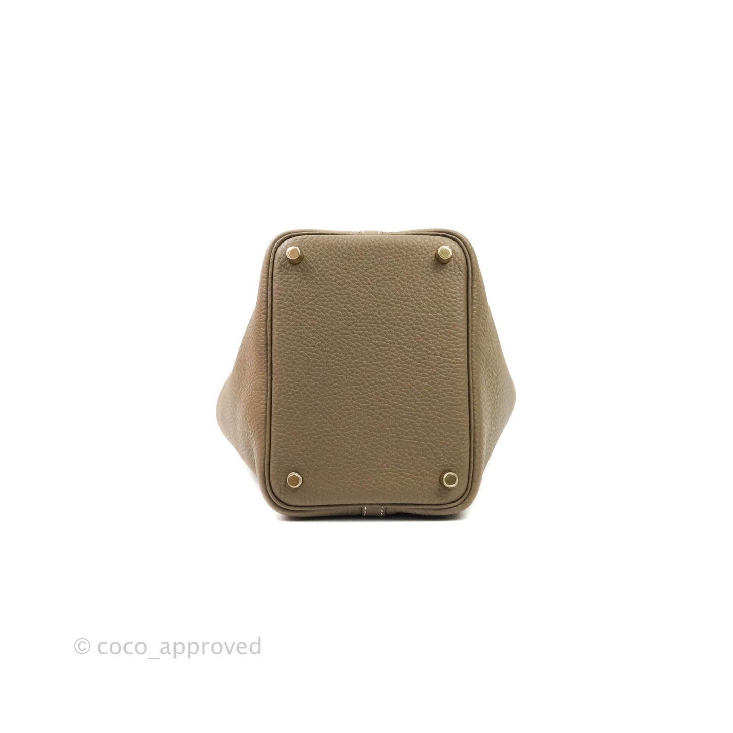 Hermès Taurillon Clemence Picotin Lock 18 PM Etoupe Gold Hardware