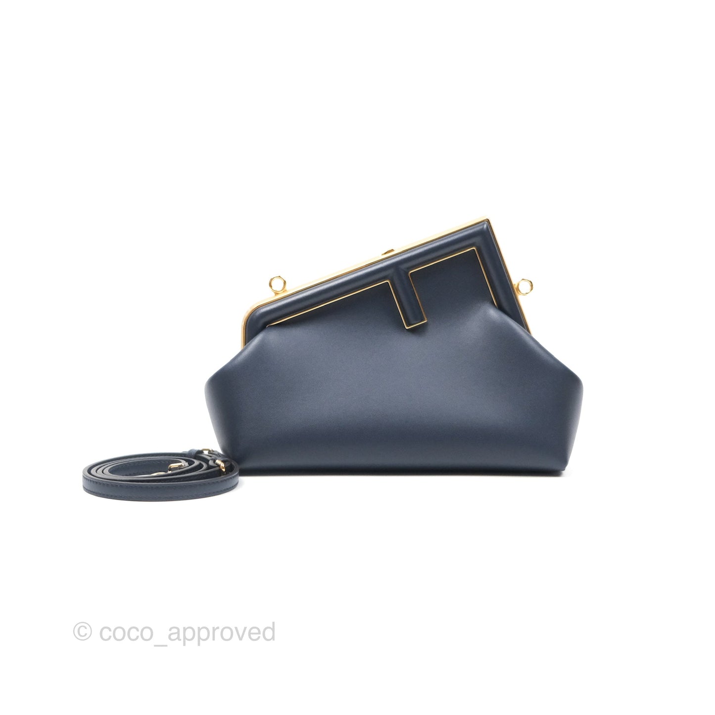 Fendi Small Fendi First Midnight Blue Shiny Nappa