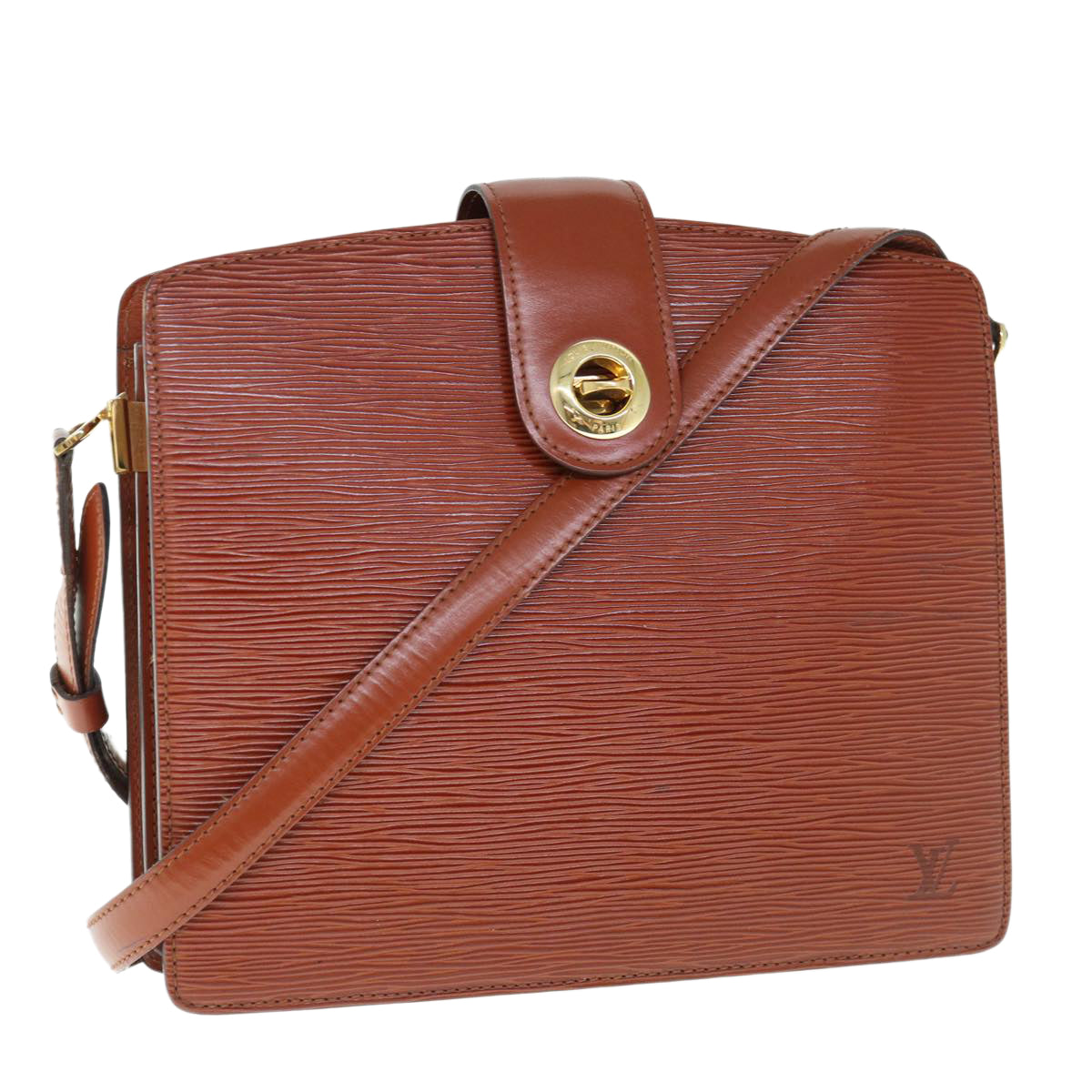 LOUIS VUITTON Epi Capuchin Shoulder Bag Brown M52343 LV 63084