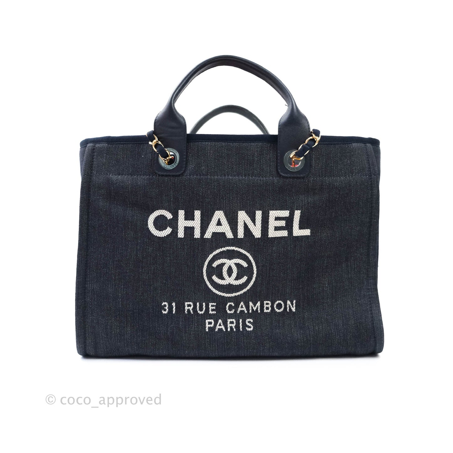Chanel Canvas Large Deauville Tote Denim
