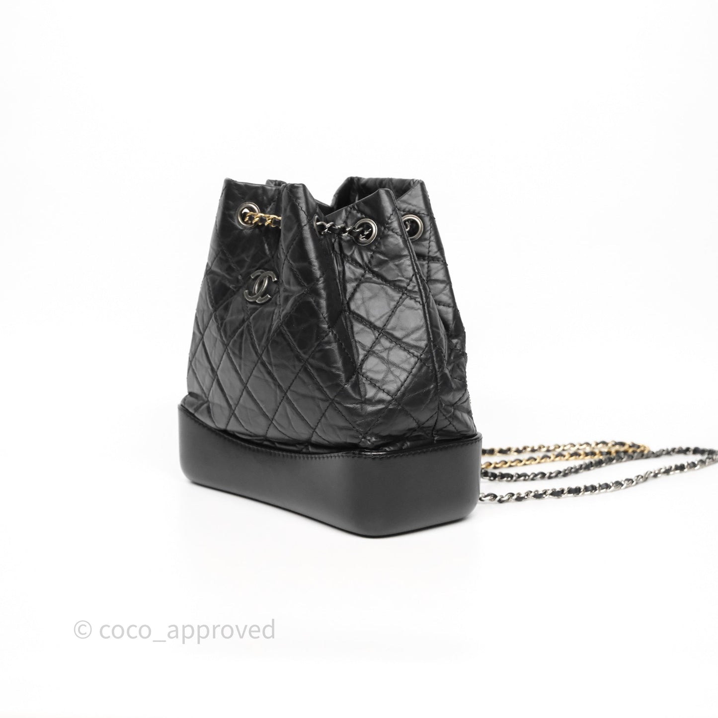Chanel Small Gabrielle Backpack Black Aged Calfskin