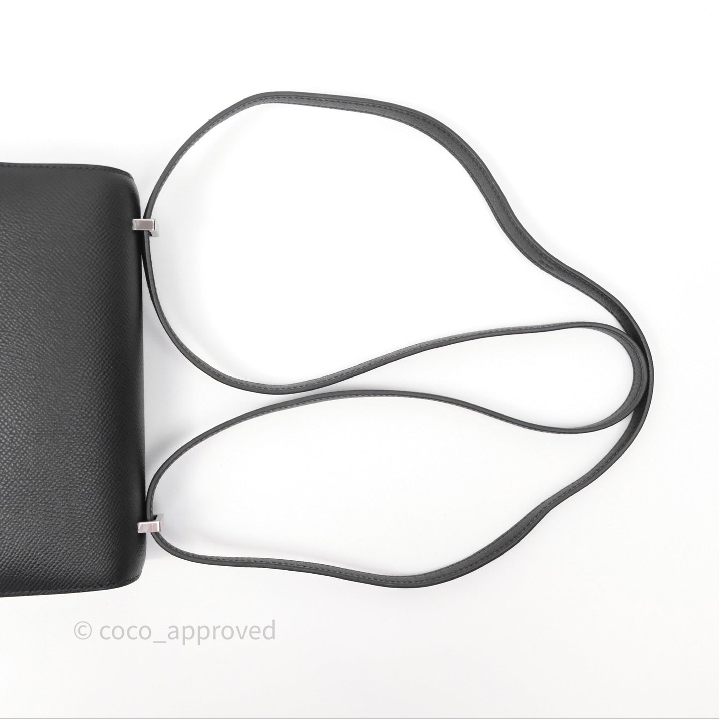 Hermès Constance Mini 18cm Mirror Noir 89 Epsom Palladium Hardware