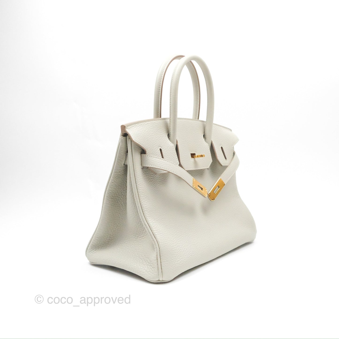 Hermès Retourne Birkin 30 Gris Perle 80 Togo Gold Hardware