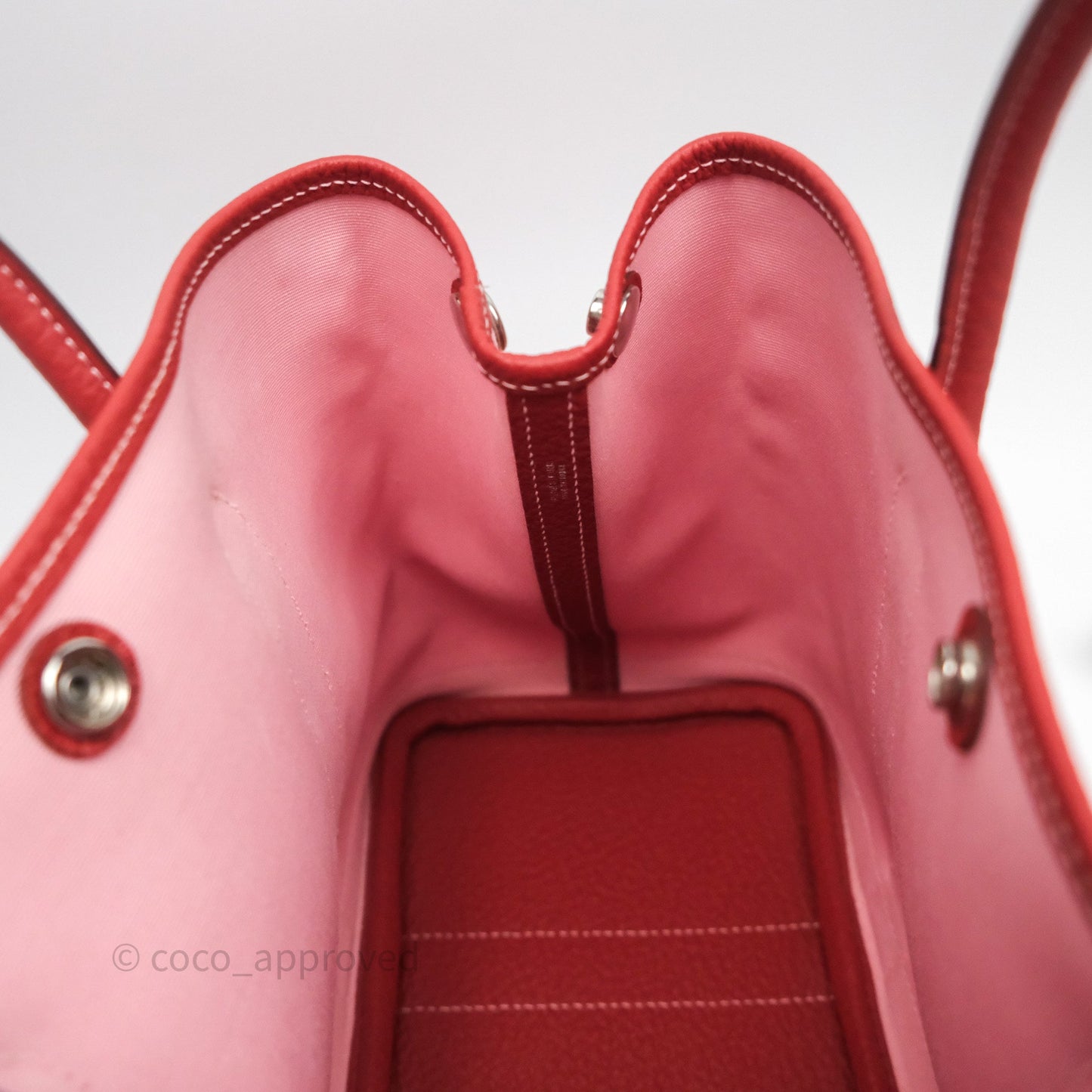 Hermès Garden Party 30 Canvas Rose Sakura 3Q/ Rouge Duchesse 2V