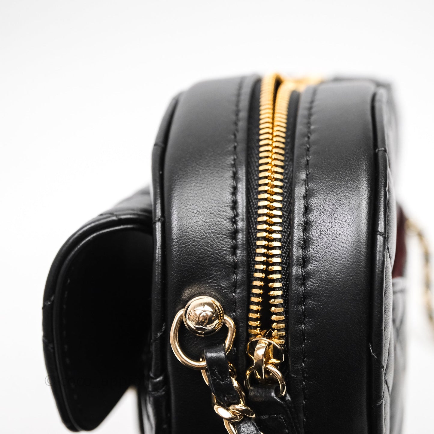 Chanel Large Heart Bag Black Lambskin Gold Hardware 22S