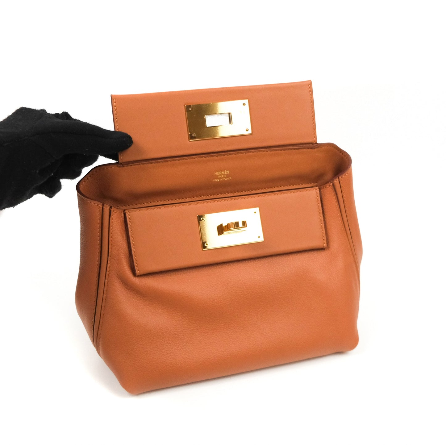 Hermès 24/24 21 Mini Gold Evercolor/Swift Gold Hardware