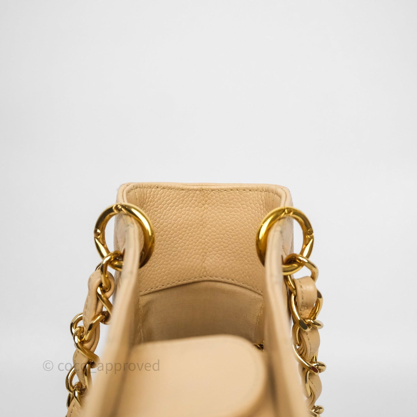 Chanel PST Tote Beige Caviar Gold Hardware