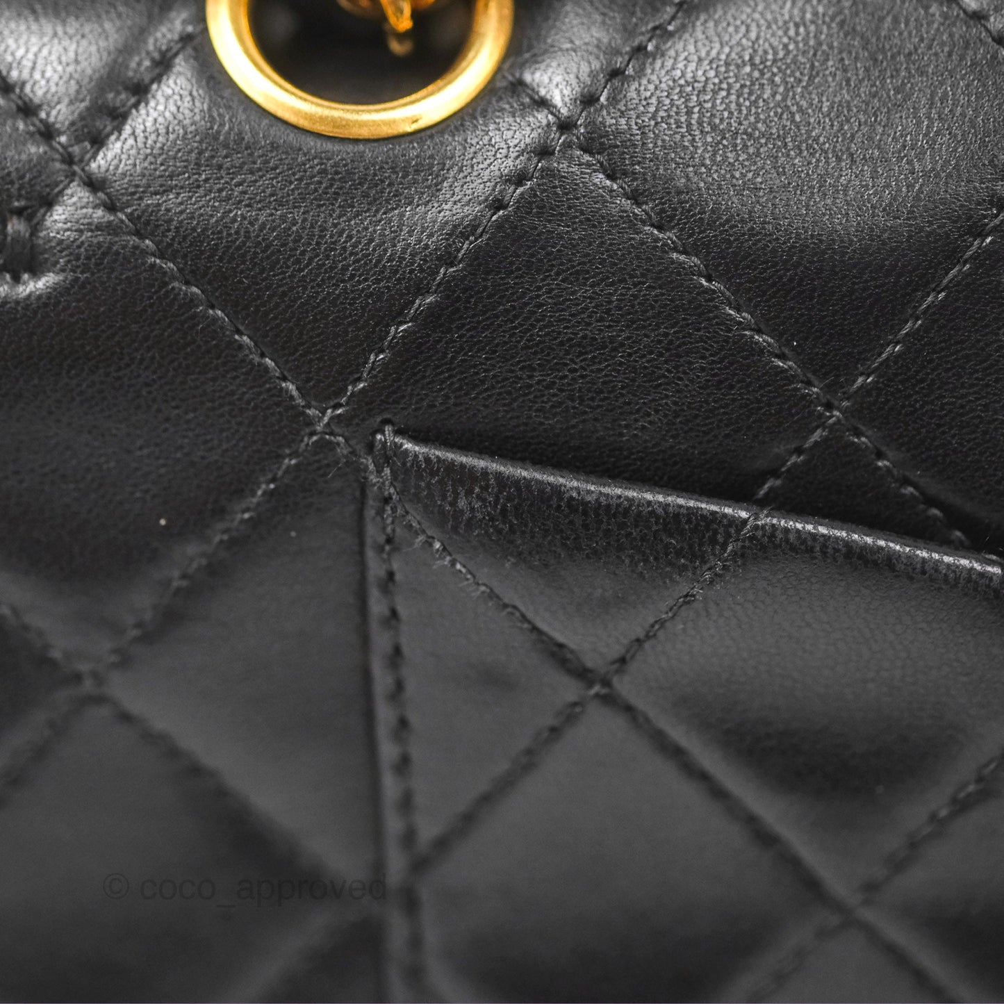 Chanel Classic Vintage Small Flap Black Lambskin 24K Gold Hardware