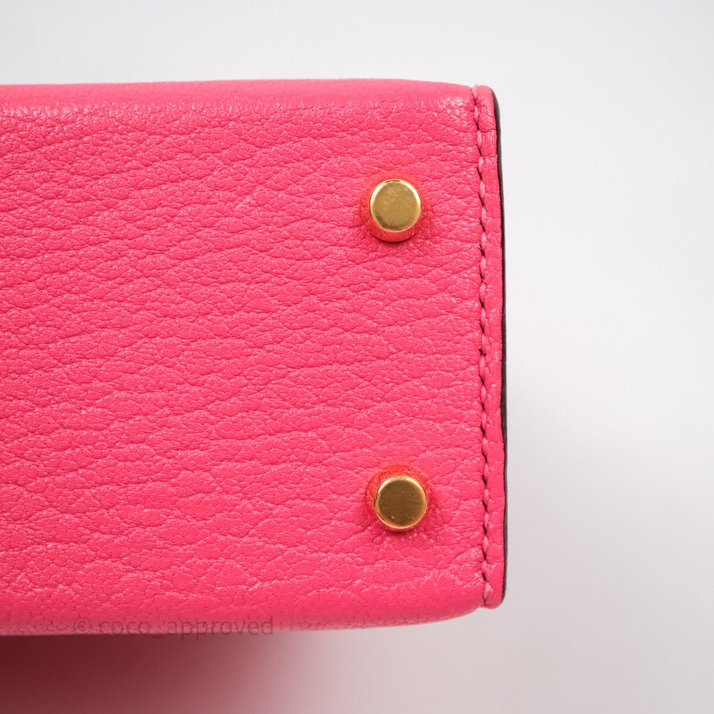 Hermes Mini Kelly II Chevre Mysore U5 Rose Lipstick Gold Hardware