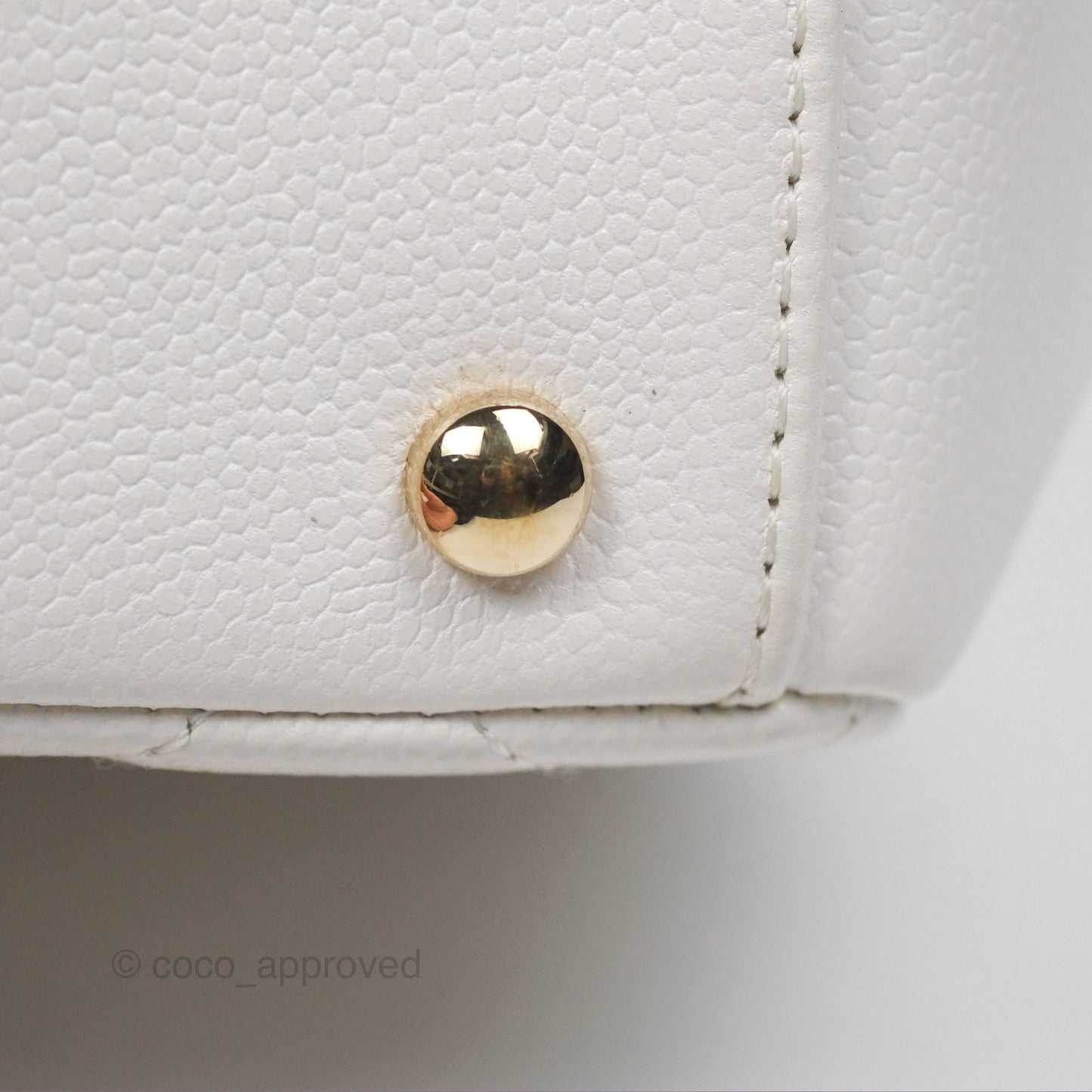 Chanel Quilted Small Business Affinity Flap White Caviar Gold Hardware