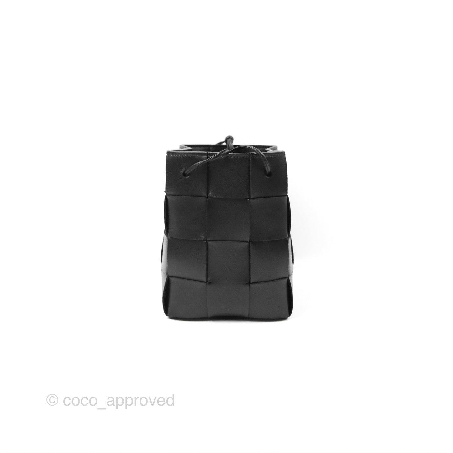 Bottega Veneta Small Cassette Bucket Bag Black Lambskin