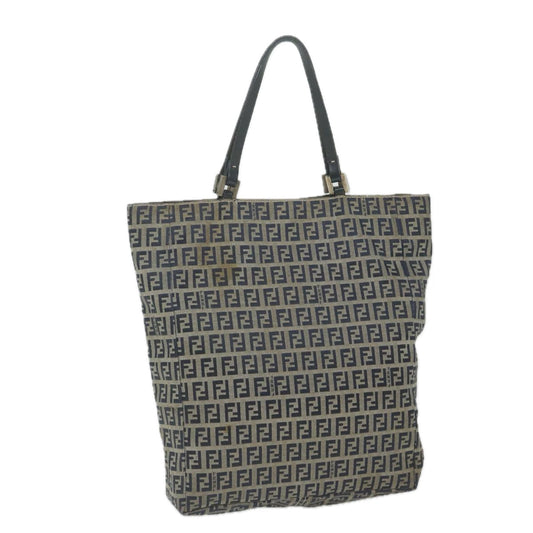 Luxury FendiZucchino Canvas Hand Bag Navy63193