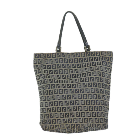Luxury FendiZucchino Canvas Hand Bag Navy63193
