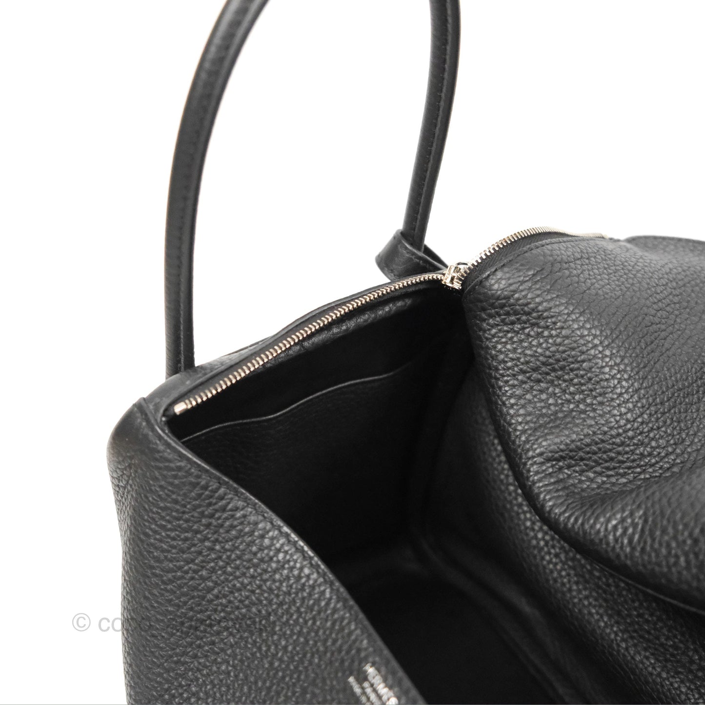 Hermès Lindy 26 Black Clemence Silver Hardware