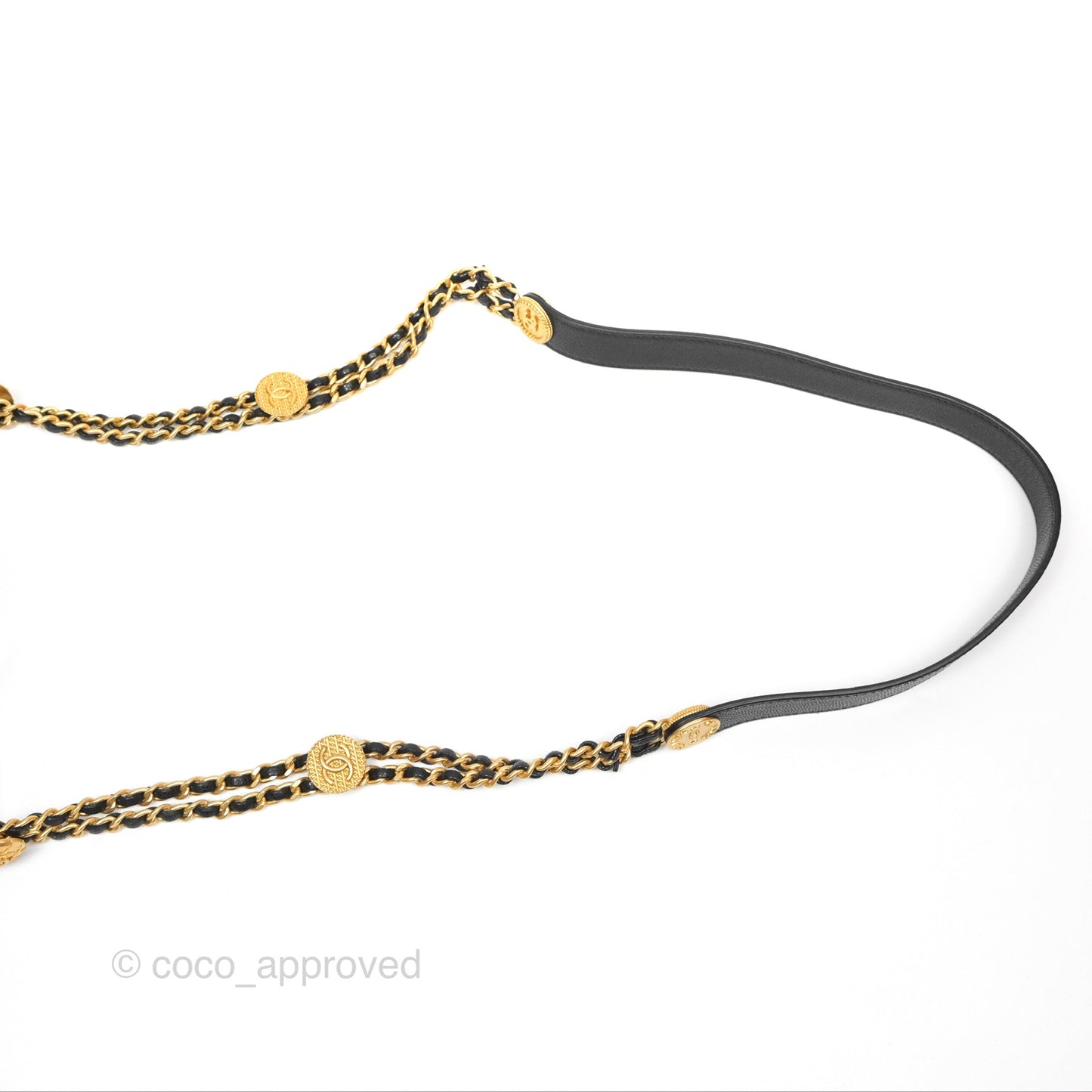 Chanel Mini Flap with Coin Charm Black Caviar Aged Gold Hardware 22A