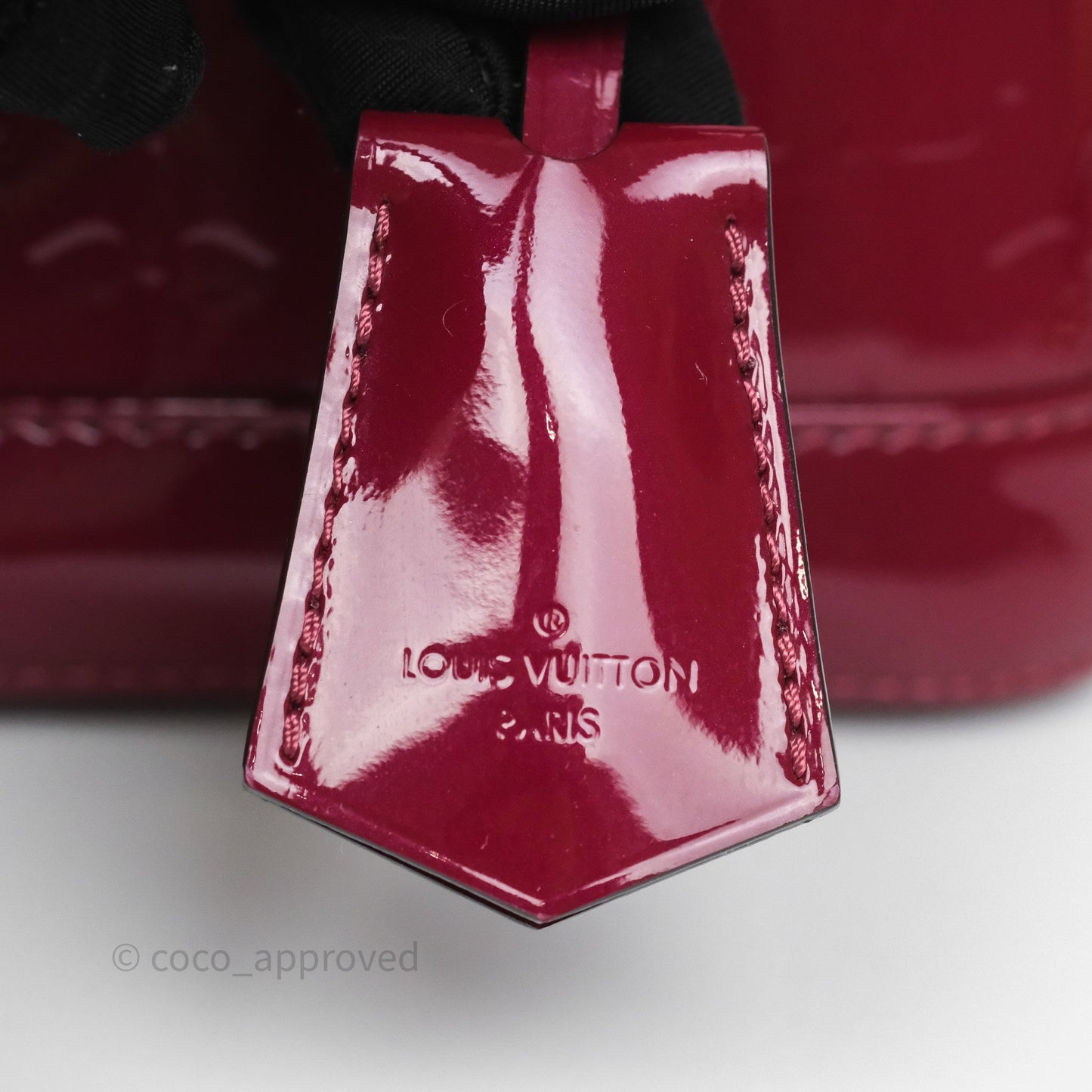 Louis Vuitton Alma BB Burgundy Patent Gold Hardware