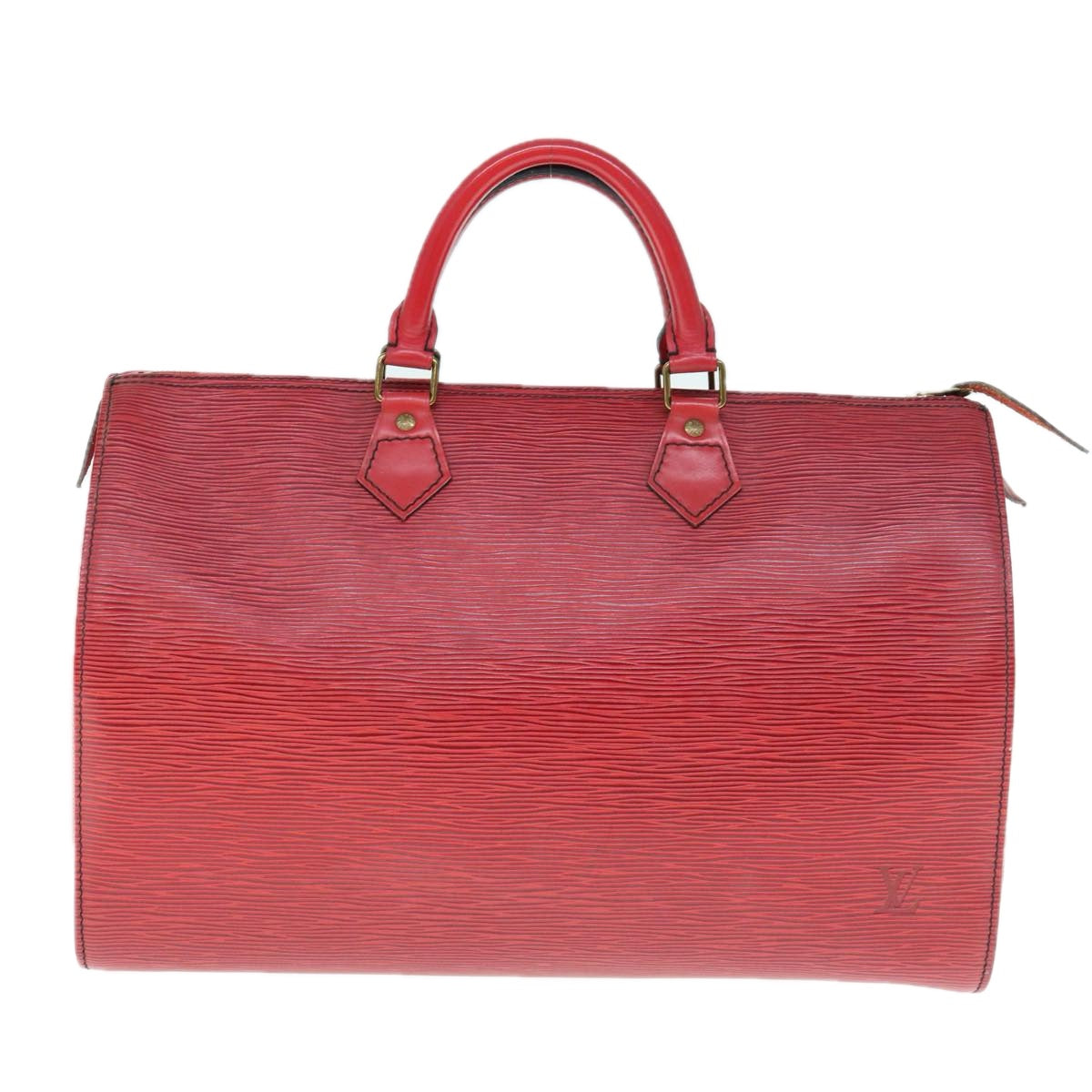 LOUIS VUITTON Epi Speedy 35 Hand Bag Castilian Red M42997 LV 63202