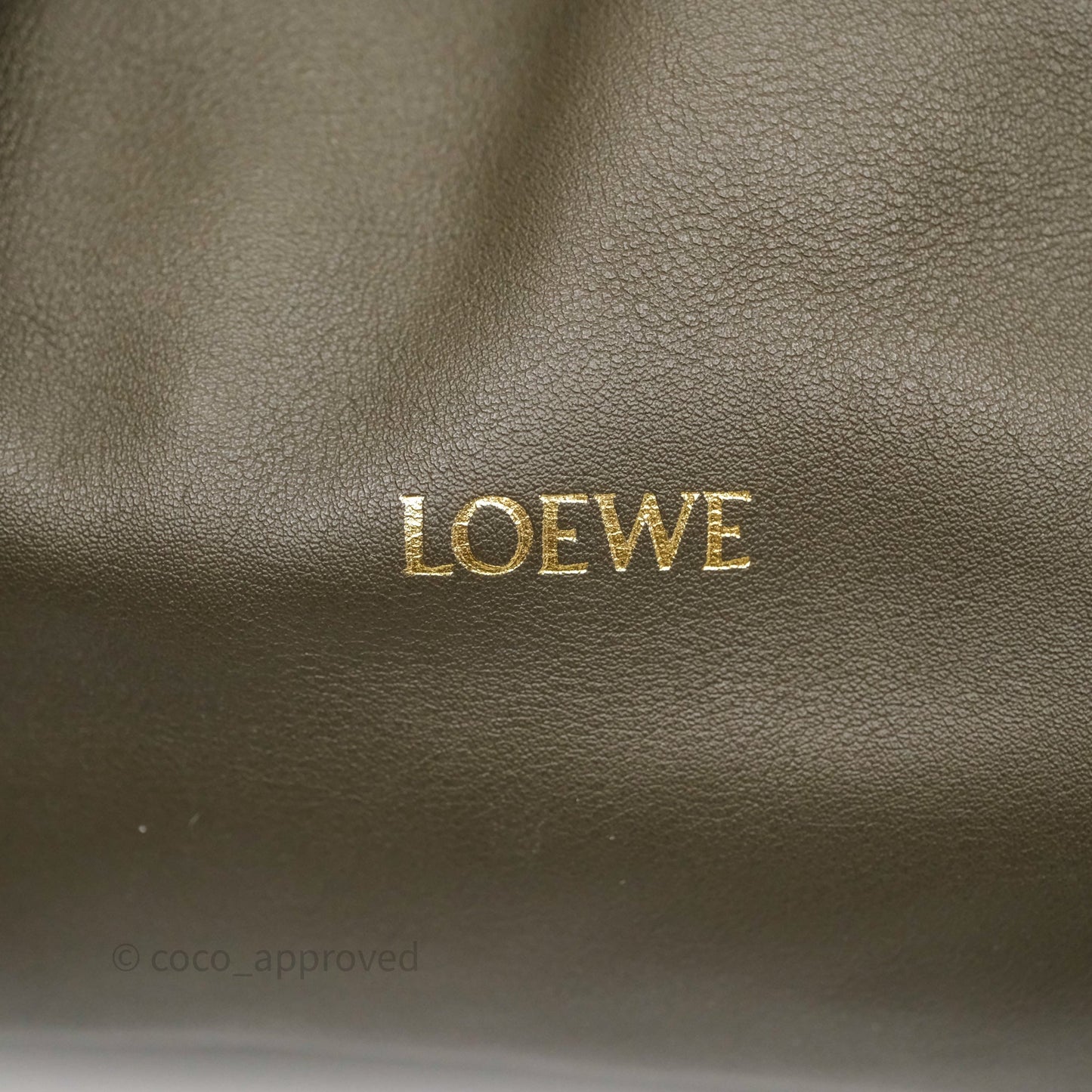 Loewe Flamenco Clutch Medium in Nappa Calfskin Dark Khaki Green