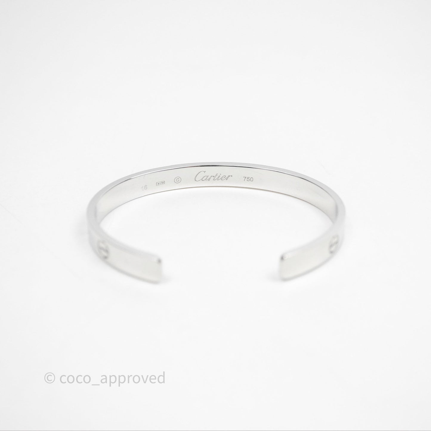 Cartier Love Bracelet Open Classic Model White Gold