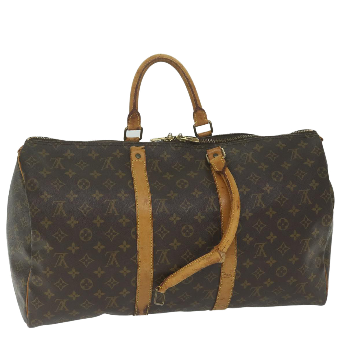 LOUIS VUITTON Monogram Keepall 55 Boston Bag M41424 LV 63267