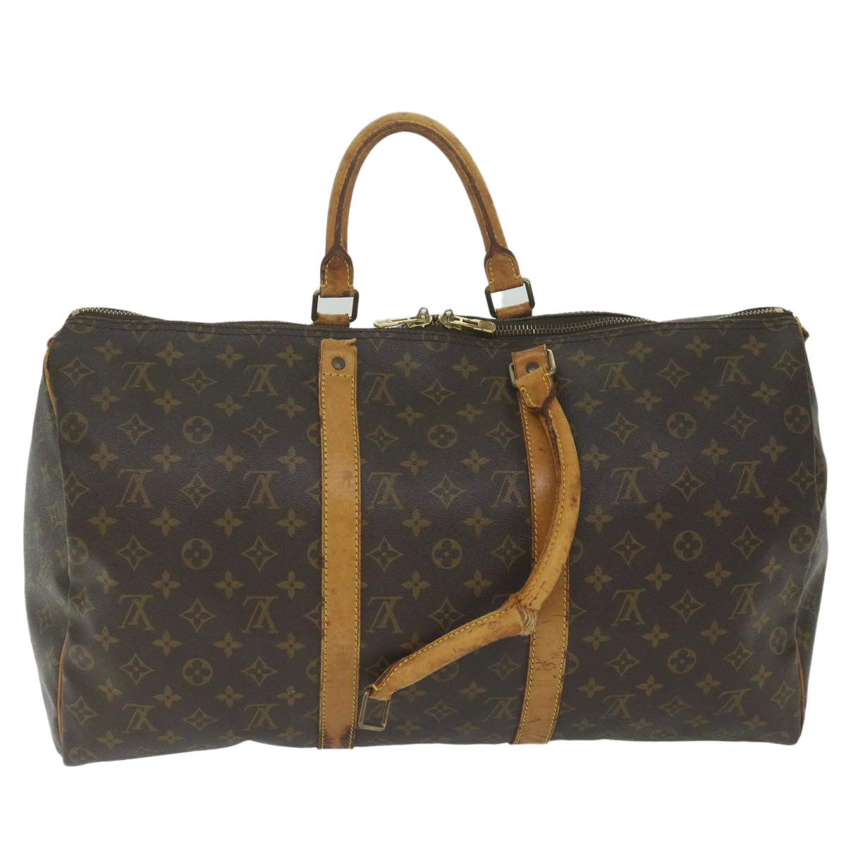 LOUIS VUITTON Monogram Keepall 55 Boston Bag M41424 LV 63267