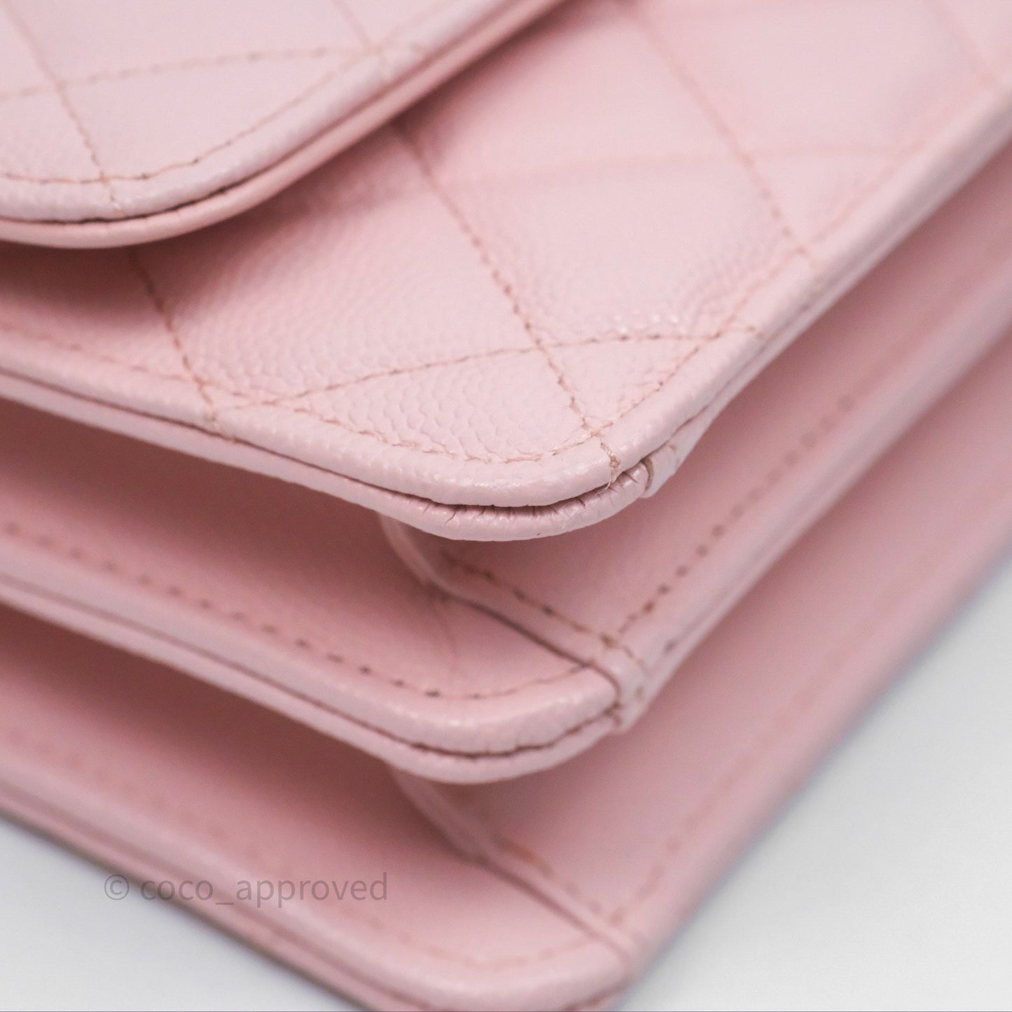 Chanel Clutch with Chain Caviar Pink Gold Hardware
