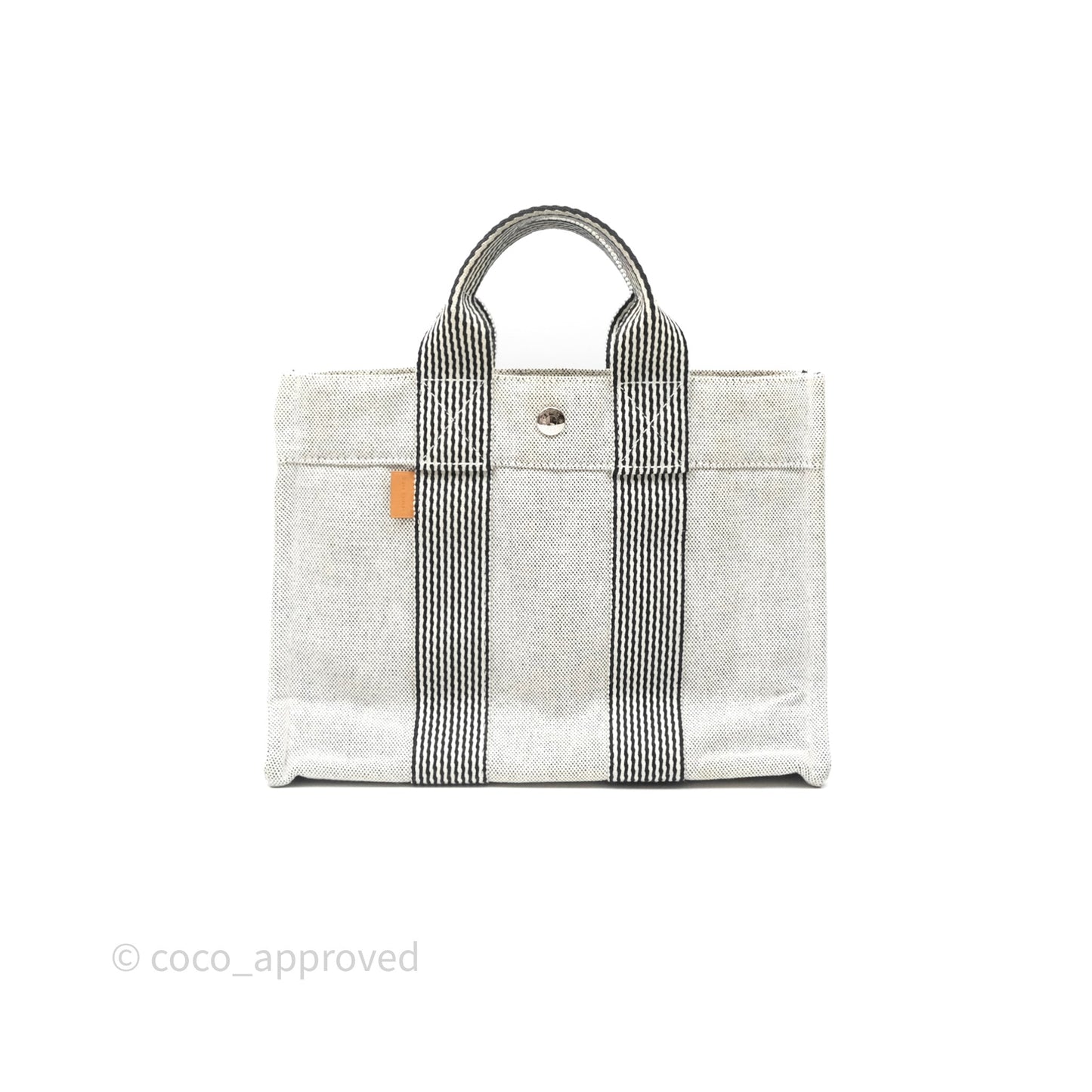Hermès Herline Tote Bag Grey Canvas Palladium Hardware