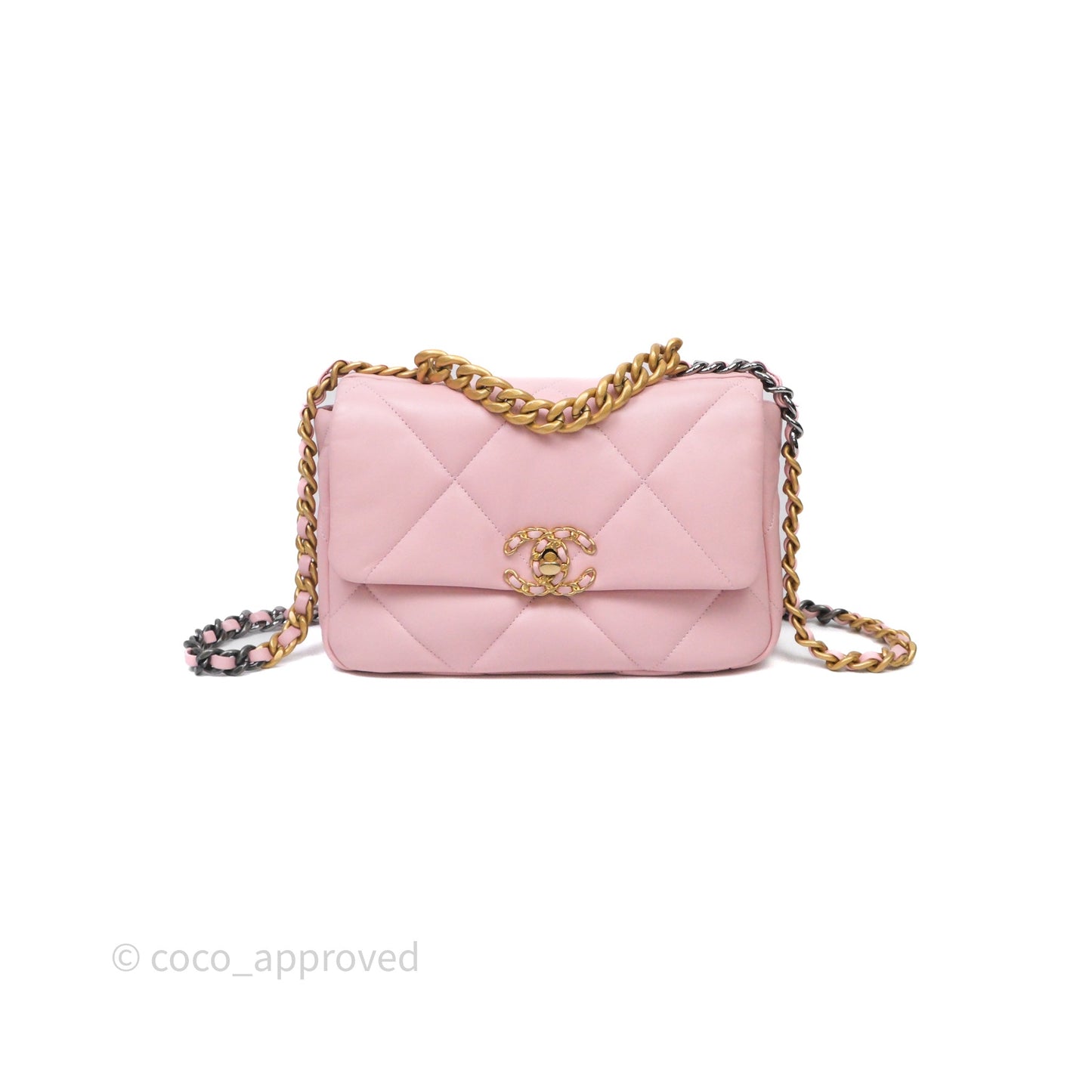 Chanel 19 Small Pink Lambskin Mixed Hardware