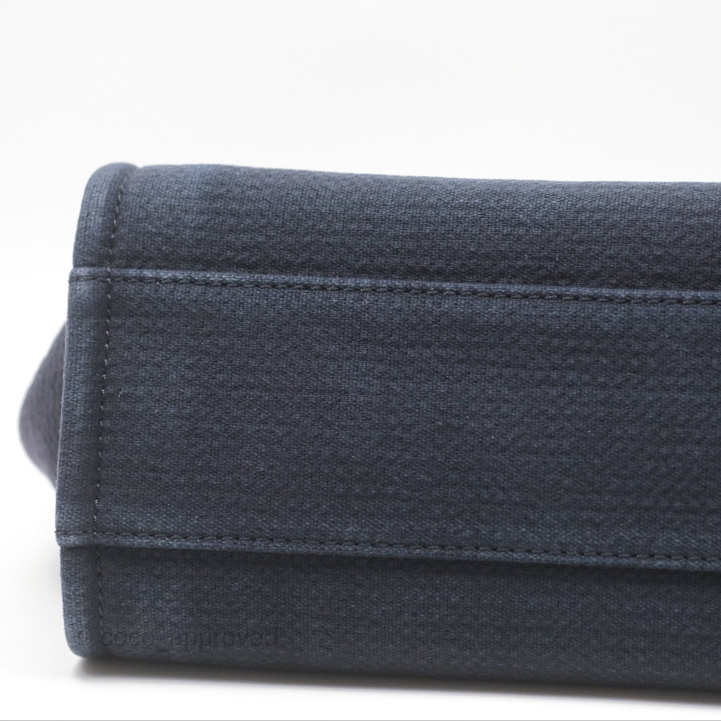 Chanel Medium Deauville Navy Canvas Silver Hardware